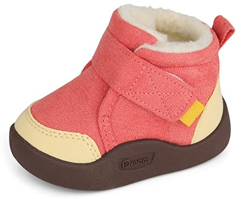 MASOCIO Stivaletti Neonata Invernali Stivali Pantofole Babucce Bambina Babbucce Scarpine Scarpe Bimba Antiscivolo 12-18 Mesi Taglia 20 Rosa (Taglia Produttore: CN 17)