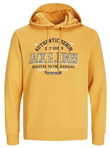 JACK & JONES Herren Kapuzenpullover Hoodie Sweat TXm-b2 (L, 93 Gold)