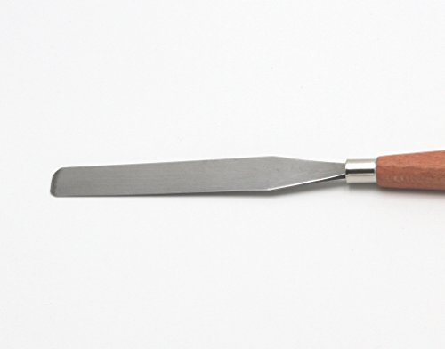 Paintersisters Malspachtel 1 – Malmesser in verschiedenen Formen und Größen, mit Edelstahl-Klinge + Buchenholzgriff, Malmesser, Palettmesser zum mischen und malen