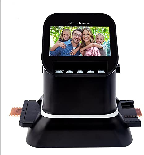 Portable Film Scanners, 22MP Negatives Scanner, with 4.3 LCD Screen, Dual Lens, Convert 35mm, 135, 126, 127 Negative & Slides to Digital JPEG, Works with Different Types of Film Slides