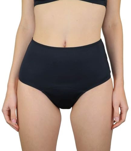 MYLILY Perioden Bikinihosen für Damen | Perioden Bademode zum Schwimmen | High Waist Bikinihose | Period Swimwear | S