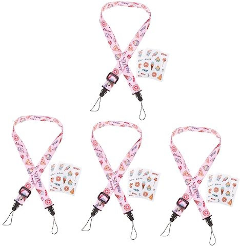 Abaodam 4 Sets Fashionable Instant Camera Accessories Wide Shoulder Strap Trendy Sticker Kit for Photo Lovers