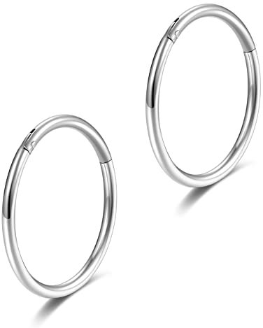 20g Scharnier Nasenpiercing Ring G23 Titan Septum Piercing Nahtlose Clicker Sleeper Daith Rook Snug Tragus Top Knorpel Piercing Hoop Ohrringe 6mm