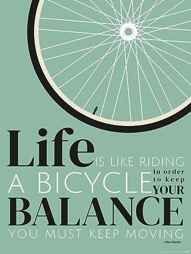 Close Up Poster Life is Like Riding a Bicycle, Kunstdruck 30x40 cm, Good Vibes - 170g Design: Frau Febra & Herr Hutsauger