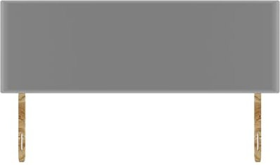 SANA SLEEP Plain Naples Suede HeadBoard - Luxury 20 Upholstered Design for Divan Beds - Multiple Fabric Options for Bedroom and Hotel Furniture - 4FT6 Double - Grey