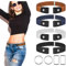 SMUJU 4 Stück Gürtel Ohne Schnalle, Langlebig Elastisch, Justierbar Schnallenfrei, Stretch für Jeans Hosen Kleid, Einstellbar Unsichtbar für Damen