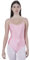 Body für Tanz, Ballett, Gymnastik, Damen, ärmellos, mit Rundhalsausschnitt und Rückenabdeckung, nicht transparent, eng anliegend, für Tanz, Rosa, XXL