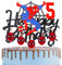 Spider-man 5th Birthday Cake Topper with Candle Red Spider Candles Cake Decorations for Boys,Happy 5th Birthday Spider Theme Party Candles Cake Cupcake Topper for Boys Girls 5th Birthday Decor