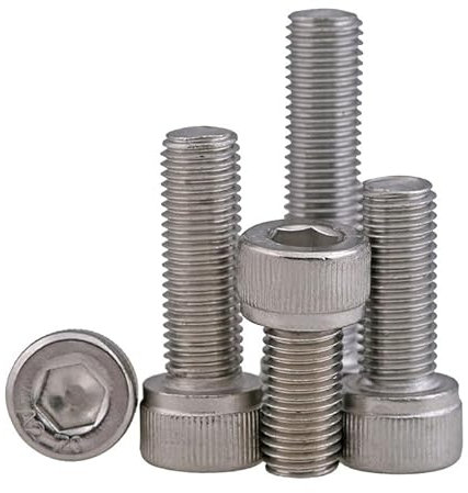 MIKFESPO 10PCS M6 * 0,75 * 8/10/12/14/16/18/20/25/30/35/40/50 M6 Edelstahl Feingewinde Hex Hexagon Socket Cap Head Schraube Pitch 0,75mm (Size : M6x18)