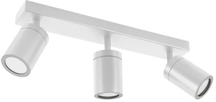 Licht-Erlebnisse Deckenspot IP44 Weiß B: 39 cm klein 3-flammig GU10 verstellbar kleiner Deckenstrahler Wohnzimmer Deckenleuchte Küche Badezimmer