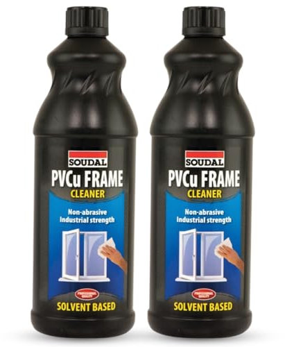 2x SOUDAL SOLVENT CLEANER FRAME PVCU PVC PLASTIC 1 LITRE 113621