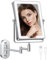Rechargeable Maquillage Miroir avec LED Grossissant x10 pour Coiffeuse, Salle de Bain et Rasage, Mural Miroir avec eclairage, 360°Pivotant 3 Couleurs Luminosité