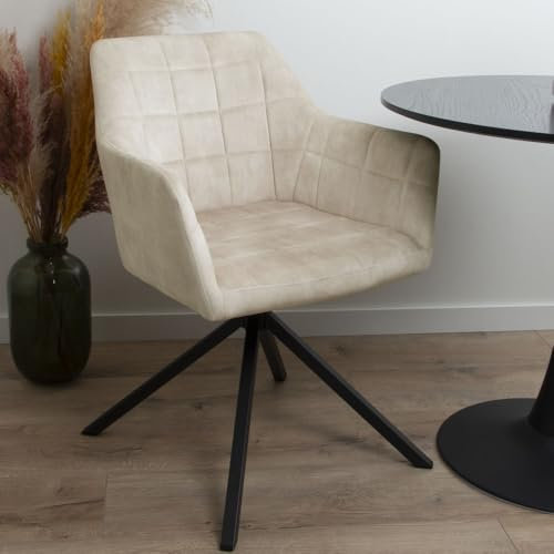 Milton & Oldbrook Chaise de Salle à Manger Pivotante Malmo Luxe Blanc