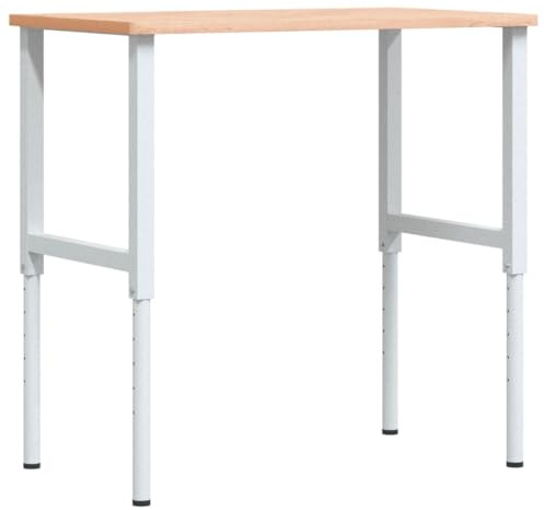 vidaXL Werkbank 100x60x(71,5-98) cm Massivholz Buche Rechteckig