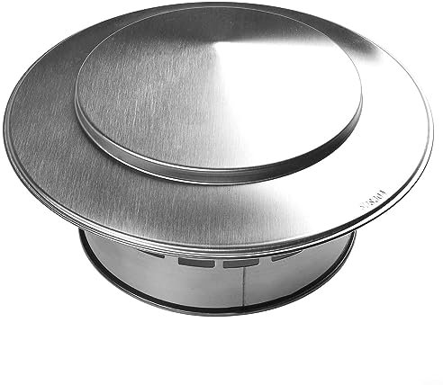 Feegow Stainless Steel Roof Cowl - Chimney Cowl Bird Guard Ventilation Ducts Chimney Cap, 110Mm/160mm Rain Hat Chimney Pot Roof Cowl Rain Cover(160mm)