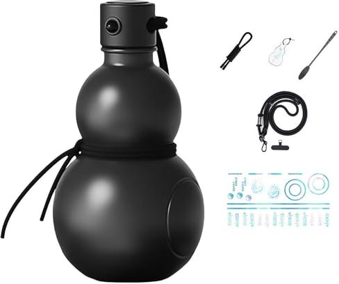 Gourde – 900 ml – Bouteille d'eau de sport et de voyage pour salle de sport et voyage, gourde pour fan de jeu M-YTH Monkey King noir, kit de bouteille d'eau d'inspiration rétro chinoise