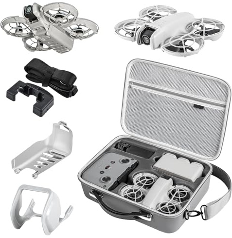 DJI Neo Fly More Combo Vielfältiges Zubehör, Wasserdicht und Robust Tragetasche, Fernsteuerung Umhängeband, Anti-Kollision Protektor und Akku-Schutzgehäuse, Rundum-Schutz des DJI Neo Combo vor Schäden