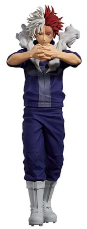 Ciyoulio Anime MHA Figuren Shoto Todoroki Figur Mit Der Faust, MHA Manga Figur Desktop Anime Szene Statue Deko Anime Figur Geschenk 21 cm