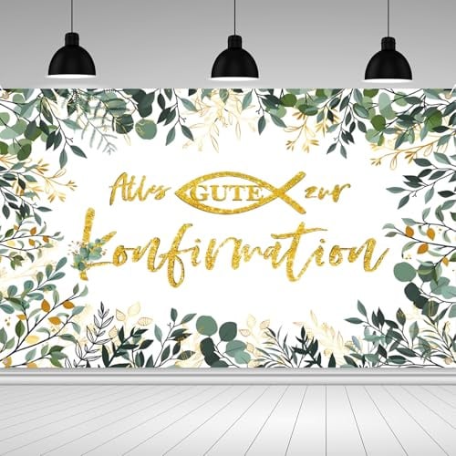 Konfirmation Banner 180x110cm, Alles Gute Zur Konfirmation Hintergrund Konfirmation Deko Banner, Hänge Dekoration Zur Konfirmation Jungen Mädchen