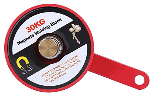 Magnetic Ground Clamp for Welding, Alloy Steel Magnetic Welding Clamp with Handle, 30 Kg Suction, Easy to Use