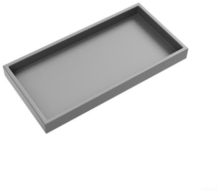 Plateau multifonction en silicone pour comptoir de salle de bain et organisation d'évier (gris, 20 x 10 cm)