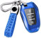 【Z.MYUKI】 600 Hybrid Schlüsselhülle mit Schlüsselanhänger für FIAT 600 600e 2023 2024 2025 Zubehör Key Cover (Blau)