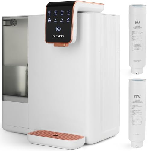 Reverse Osmosis Water Filter Countertop,100GPD,5-Stage RO Water Filtration System with TDS Real-Time Displaying & 4L Capacity Tank for Home/Office, 180°Swivel Spout & Ultra-Slim Designed to Save Space