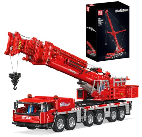 Mould King 17065 Technik GMK Heavy Duty Kran Klemmbausteine Bausatz Kit, 4566+ PCS MOC Ferngesteuerte Raupenkran Blöcke Spielzeug mit 5 Motor, Bausatz Kit für Jugendliche/Erwachsene