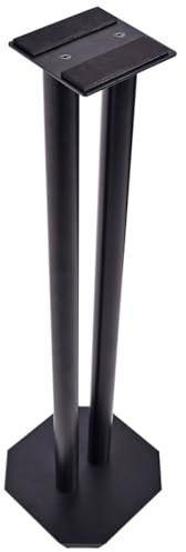 QTX | Studio Monitor Stands 80cm in Height Supplied in Pairs | Black Steel Speaker Stands with Floor Spikes | Ideal for Home Studio, Surround Sound, Home Cinema | For Small & Mid‑Sized Monitors