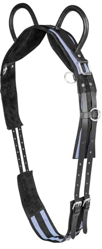 WALDHAUSEN Longiergurt Black Grey mit Zwei Handgriffen