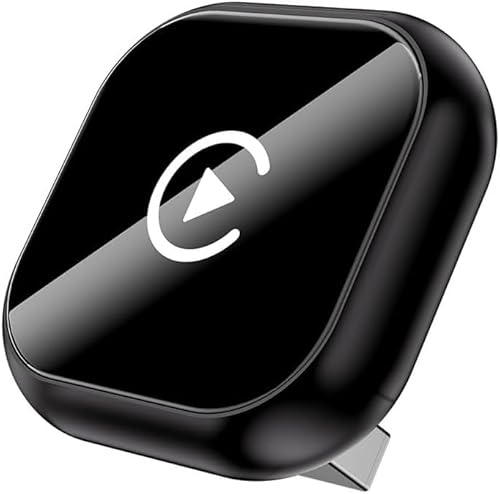 Adaptador CarPlay Inalámbrico 2 en 1 para Renault Talisman Thalia Trafic Twingo Zoe, USB Bluetooth Conexión Plug and Play Accesorios de Coche,A-Black