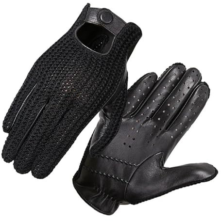 ALMLEU Quarzsand Handschuhe Herren-Handschuhe im klassischen Retro-Stil, ungefüttert, gestrickt, for Sport, Reiten, Reitsport, Touchscreen, kurze Handschuhe