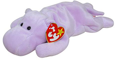 TY Happy the Lavendar Hippopotamus Beanie Baby