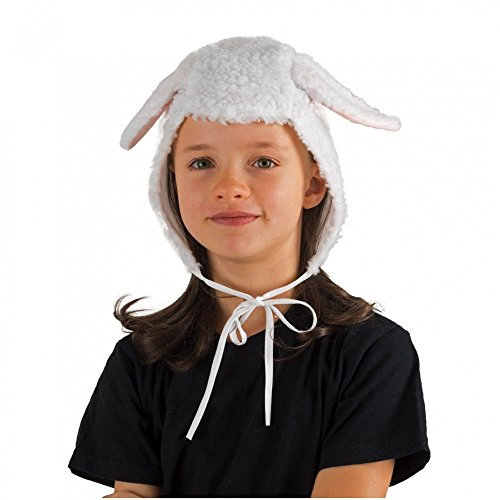 Kinder Mütze Schaf Kopfbedeckung Schäfchen Fasching Karneval Krippenspiel Lamm