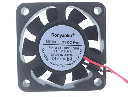 Ronyaoko 5V 0.14A 40x40x10mm Small Micro Cooling Fan 4cm 4010 Brushless DC USB Computer Case Laptop Cooler Fan 40mm x 10mm