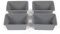 Humble Crew Toy Storage Bins for Kids, Set of 4, Grey, Small - Sturdy, Colorful Plastic Storage Bins for Classroom, Playroom, Nursery, and More - Premium Toddlers Toy Organizer Bins
