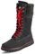 Polar Donna Pelliccia Ecologica Caldo Termica Impermeabile All'Aperto A Passeggio Neve Inverno Suola Di Gomma Calf Stivales - Nero/Rossa - UK4/EU37 - YC0606