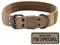 Tactical Nylon Hundehalsband, S.Lux Military Einstellbare Hundehalsband mit Metallschnalle Training Halsband Haustier Hundehalsband Klettpatches Angebracht Werden (Braun, XL)