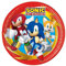 ALMACENESADAN 0534; pack 8 platos 23 cms sonic; producto de cartón; ideal para fiestas y cumpleaños
