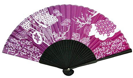 GK-O Touhou Project Saigyouji Yuyuko Cosplay Kostüm Doppelseitiger Faltfächer