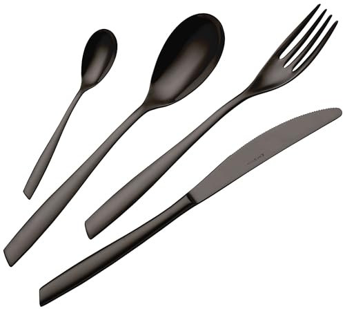 Servizio Set di Posate 24 Pezzi in Acciaio 18/10 PVD Eme Eleven Black