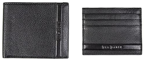 Ted Baker Herren Bifold & Card Brieftasche Taschen Und Geldbörsen Schwarz ONE Size
