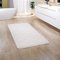 Paco Home Badezimmerteppich Badematte Badteppich Badvorleger Duschvorleger Waschbar Flauschig Memory Foam 3D Effekt, Grösse:65x120 cm, Farbe:Creme 2