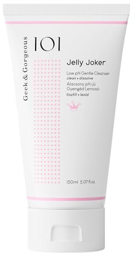 Geek & Gorgeous JELLY JOKER – Gel Limpiador Facial Suave y Profundo – Limpiador de Piel y Desmaquillante – Apto para Todo Tipo de Piel, Incluida Piel Sensible – Tubo de 150 ml