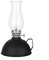 amanigo Matte geölt Lampe mit Griff Eisenblech Öldose - Retro Mobil-Lampe Antike Kerzenkerze-Lampe for Heimnotfallcamping (7.48in) (Color : Black)
