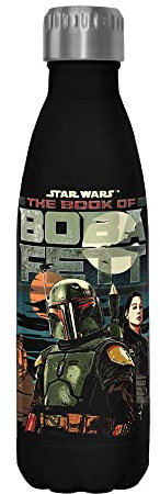Star Wars Bounty Buddies 17 oz Stainless Steel Water Bottle, 17 Ounce, Multicolored