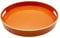 Henilosson Orange Round Serving Tray with Handles - Modern Decorative Coffee Table Tray - Plastic for Makeup, Bathroom & Decor