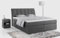 MKS MEBLE Boxspringbett 180x200 mit Matratze, Bett mit Multipocket - Matratze H3 und Topper, Polsterbett 180x200 mit Bettkasten und Kopfteil, DIEGOS - Dunkelgrau Velvet