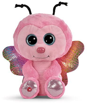 NICI GLUBSCHIS Schmetterling Lilli Papilli 25 cm – Kuscheltier aus weichem Plüsch, niedliches Plüschtier zum Kuscheln und Spielen, für Kinder & Erwachsene, 48737, tolle Geschenkidee, pink
