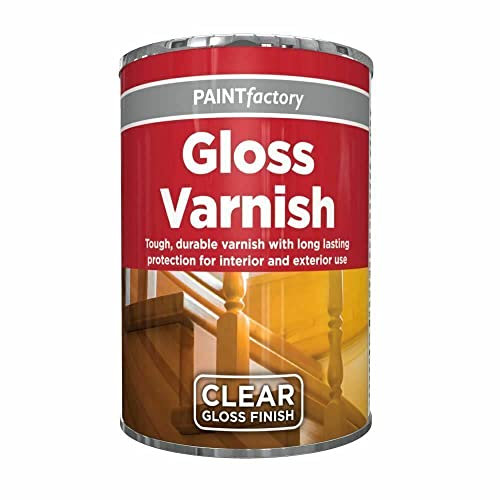 AHS Clear Varnish Paint Tin 300ml - Long Lasting Tough, Durable for Protection - All Purpose Interior and Exterior Use Gloss Finish - Apply for Paint Metal, Wood, Plastic (Gloss Varnish Tin)
